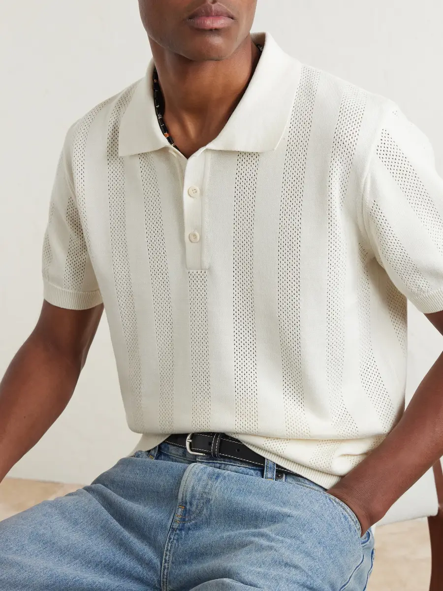 Frescobol Carioca Vidal Cotton Polo Shirt - Men | Thumbnail 5 Frescobol Carioca Vidal Cotton Polo Shirt - Men | Thumbnail 5