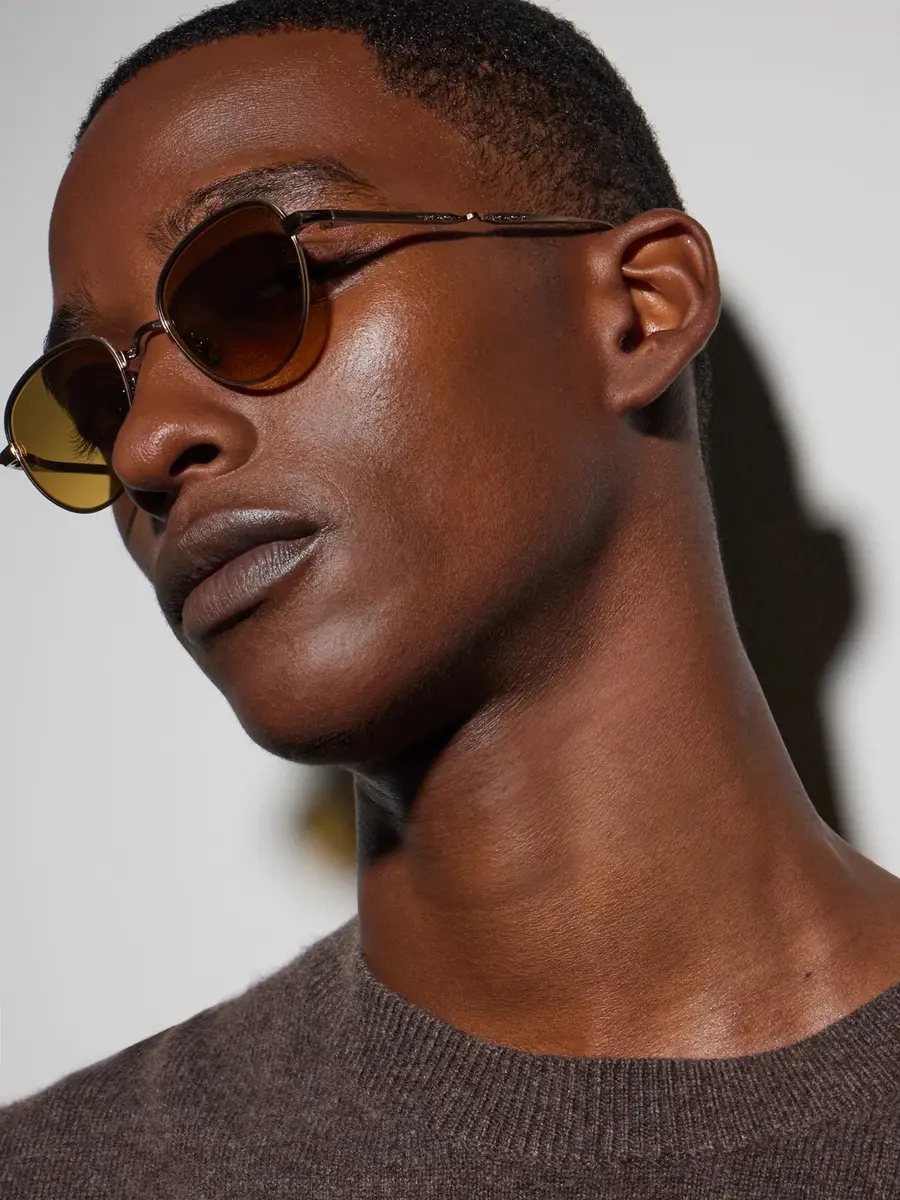 Garrett Leight California Optical Wells J Round-Frame Bronze-Tone Titanium Sunglasses - Men | Thumbnail 2 Garrett Leight California Optical Wells J Round-Frame Bronze-Tone Titanium Sunglasses - Men | Thumbnail 2