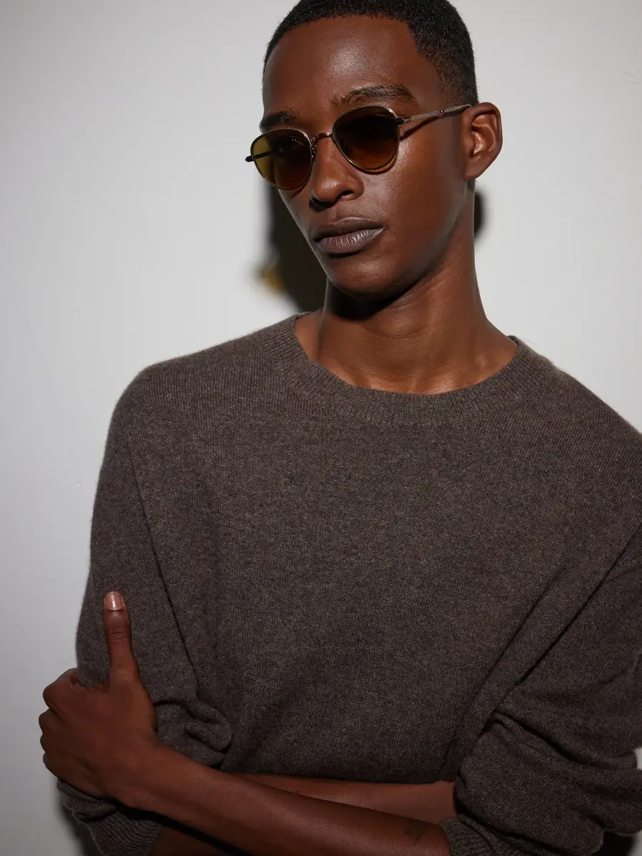 Garrett Leight California Optical Wells J Round-Frame Bronze-Tone Titanium Sunglasses - Men | Thumbnail 5 Garrett Leight California Optical Wells J Round-Frame Bronze-Tone Titanium Sunglasses - Men | Thumbnail 5