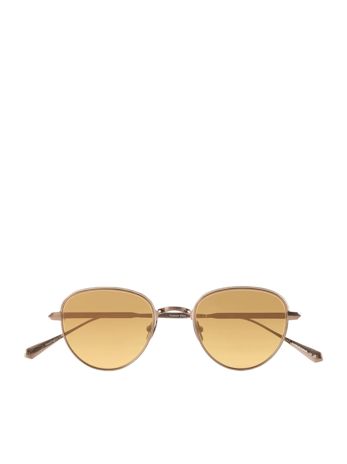 Garrett Leight California Optical Wells J Round-Frame Bronze-Tone Titanium Sunglasses - Men