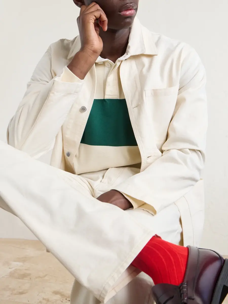 Drake's Stripe Cotton-Jersey Polo Shirt - Men | Thumbnail 5
