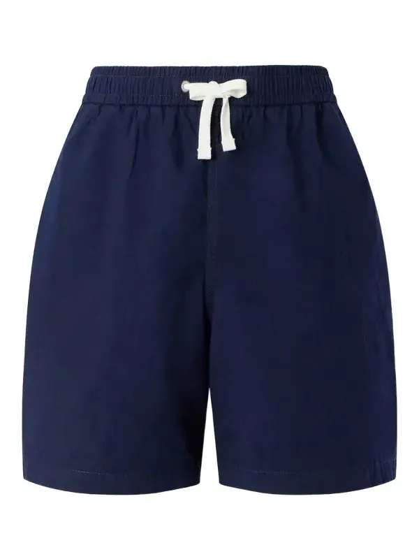 Straight-Leg Cotton Drawstring Shorts - Men Straight-Leg Cotton Drawstring Shorts - Men