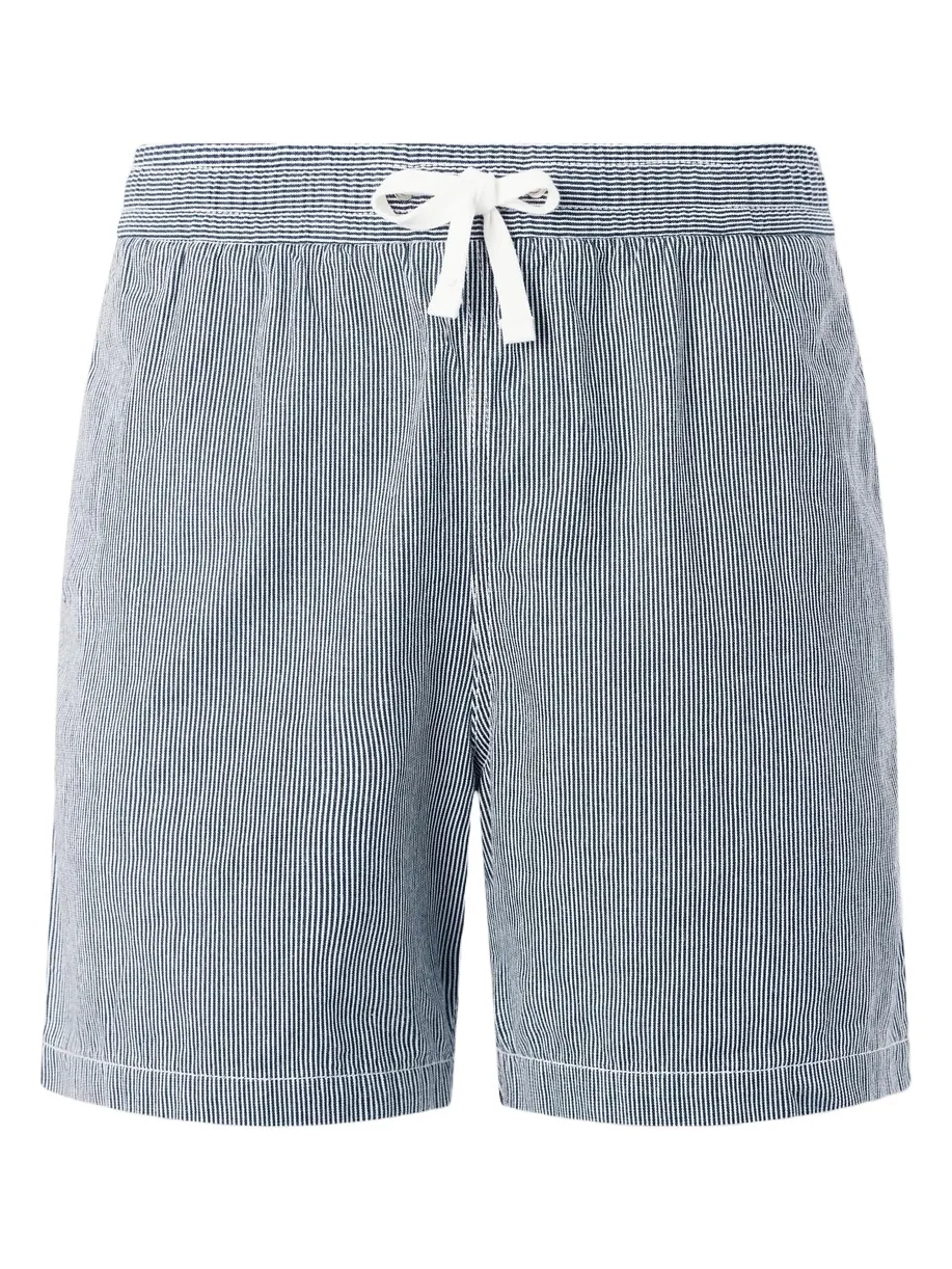 Drake's Straight-Leg Striped Cotton Drawstring Shorts - Men