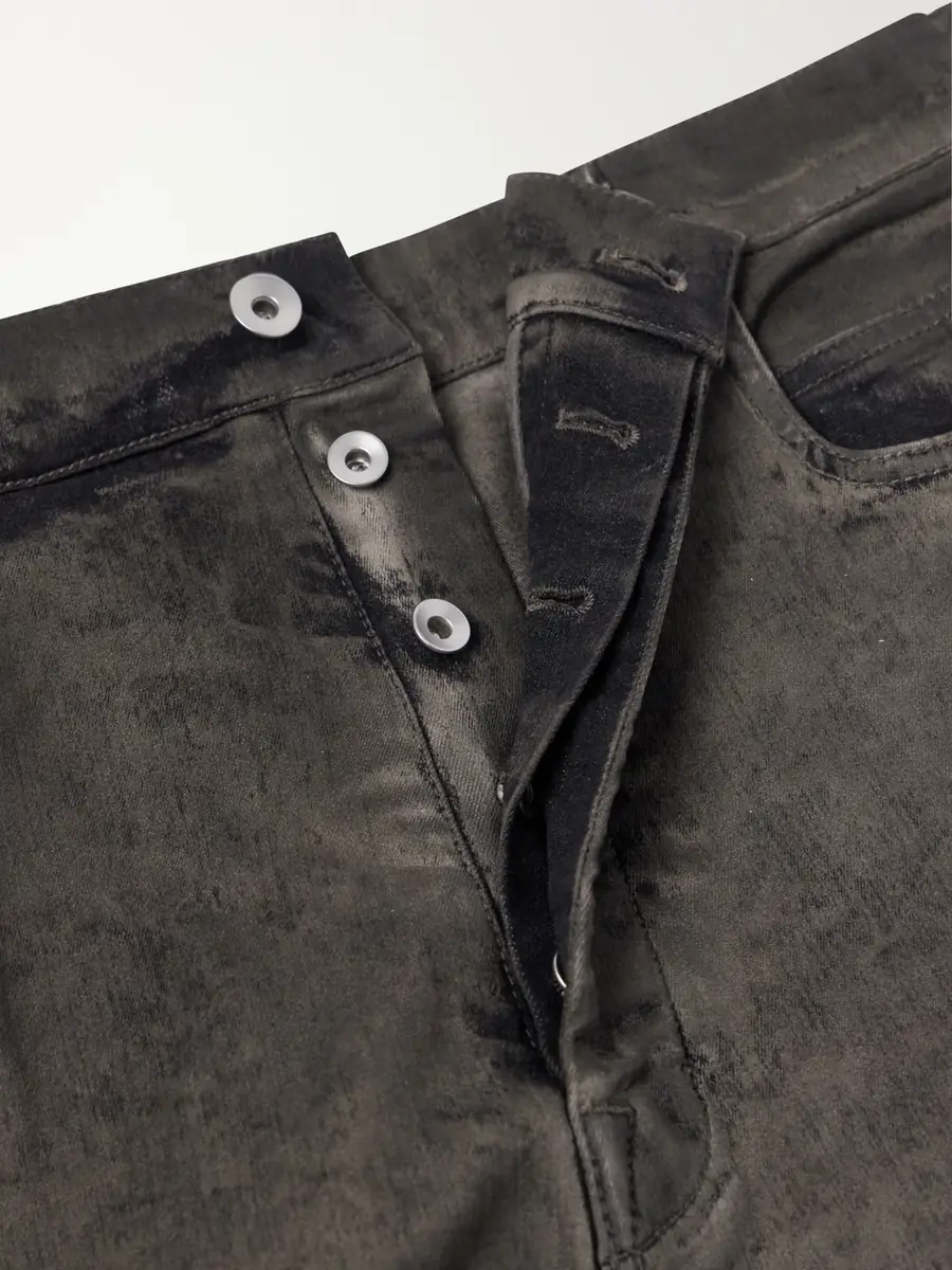 Rick Owens Bolan Frayed Baggy Bootcut Jeans - Men | Thumbnail 6