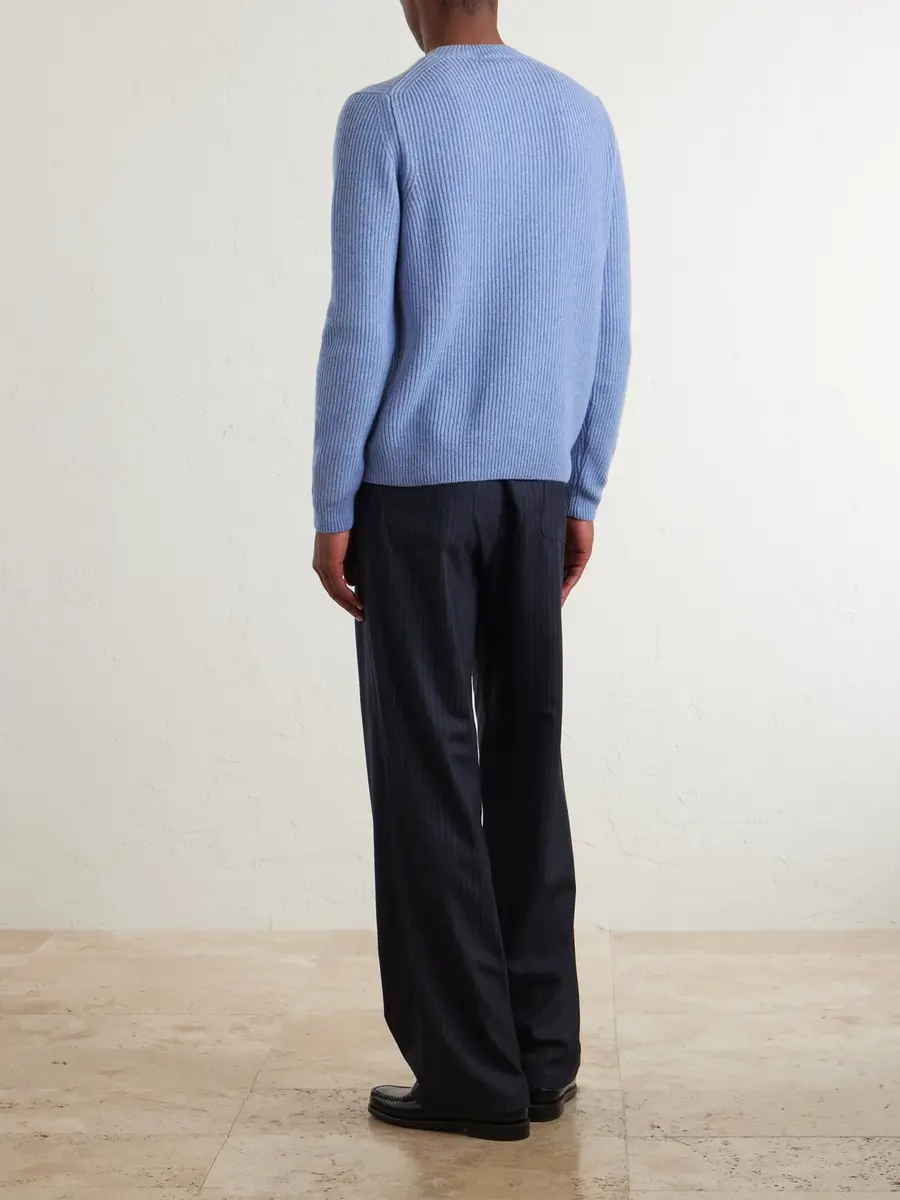 Slowear Zanone Slim-Fit Ribbed Wool Sweater - Men | Thumbnail 4 Slowear Zanone Slim-Fit Ribbed Wool Sweater - Men | Thumbnail 4