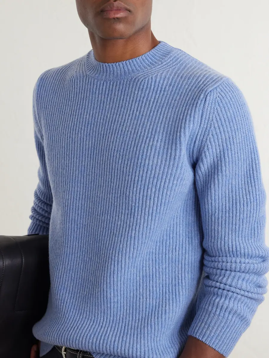 Slowear Zanone Slim-Fit Ribbed Wool Sweater - Men | Thumbnail 5 Slowear Zanone Slim-Fit Ribbed Wool Sweater - Men | Thumbnail 5