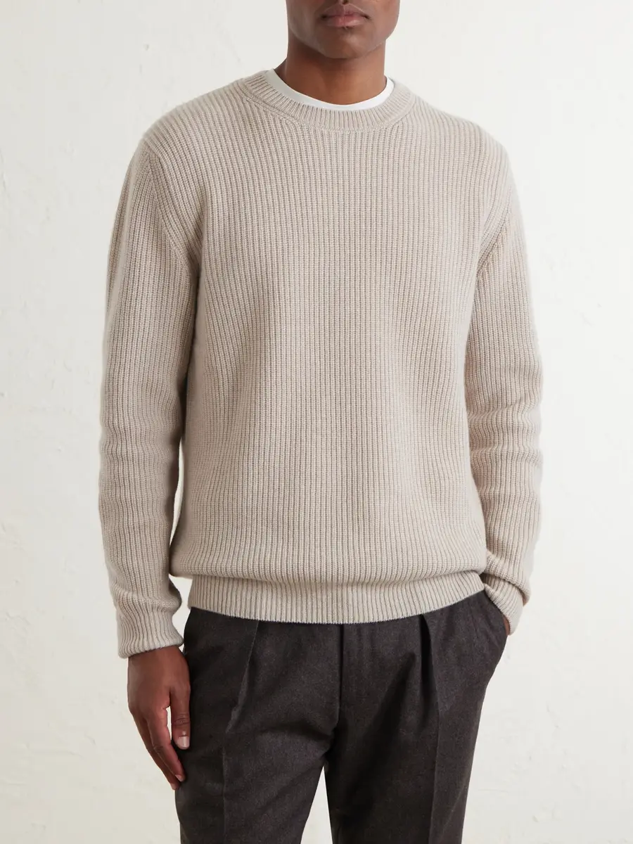 Slowear Zanone Ribbed Cashmere Sweater - Men | Thumbnail 3 Slowear Zanone Ribbed Cashmere Sweater - Men | Thumbnail 3
