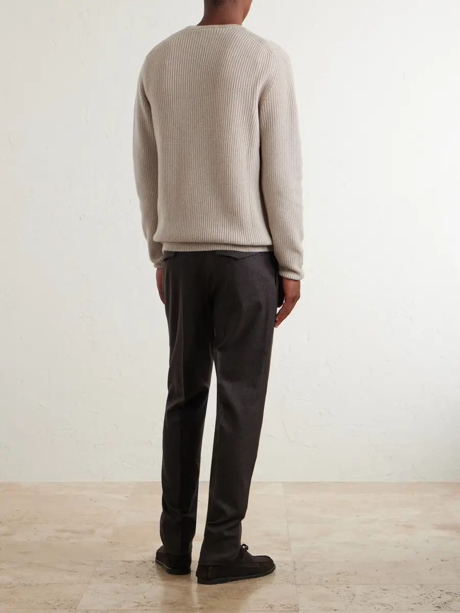 Slowear Zanone Ribbed Cashmere Sweater - Men | Thumbnail 4 Slowear Zanone Ribbed Cashmere Sweater - Men | Thumbnail 4