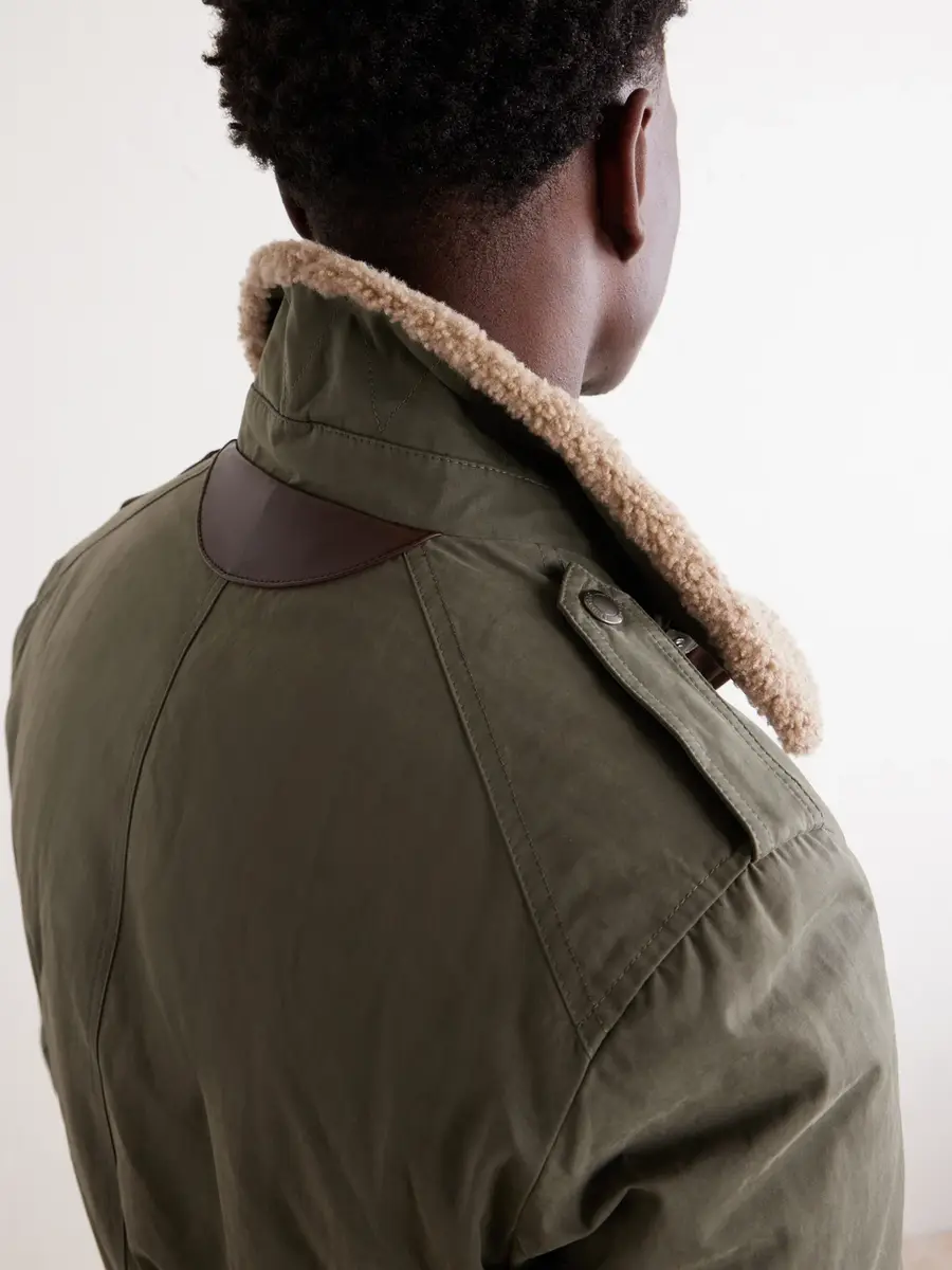 Brunello Cucinelli Shearling-Trimmed Padded Canvas Jacket - Men | Thumbnail 5 Brunello Cucinelli Shearling-Trimmed Padded Canvas Jacket - Men | Thumbnail 5