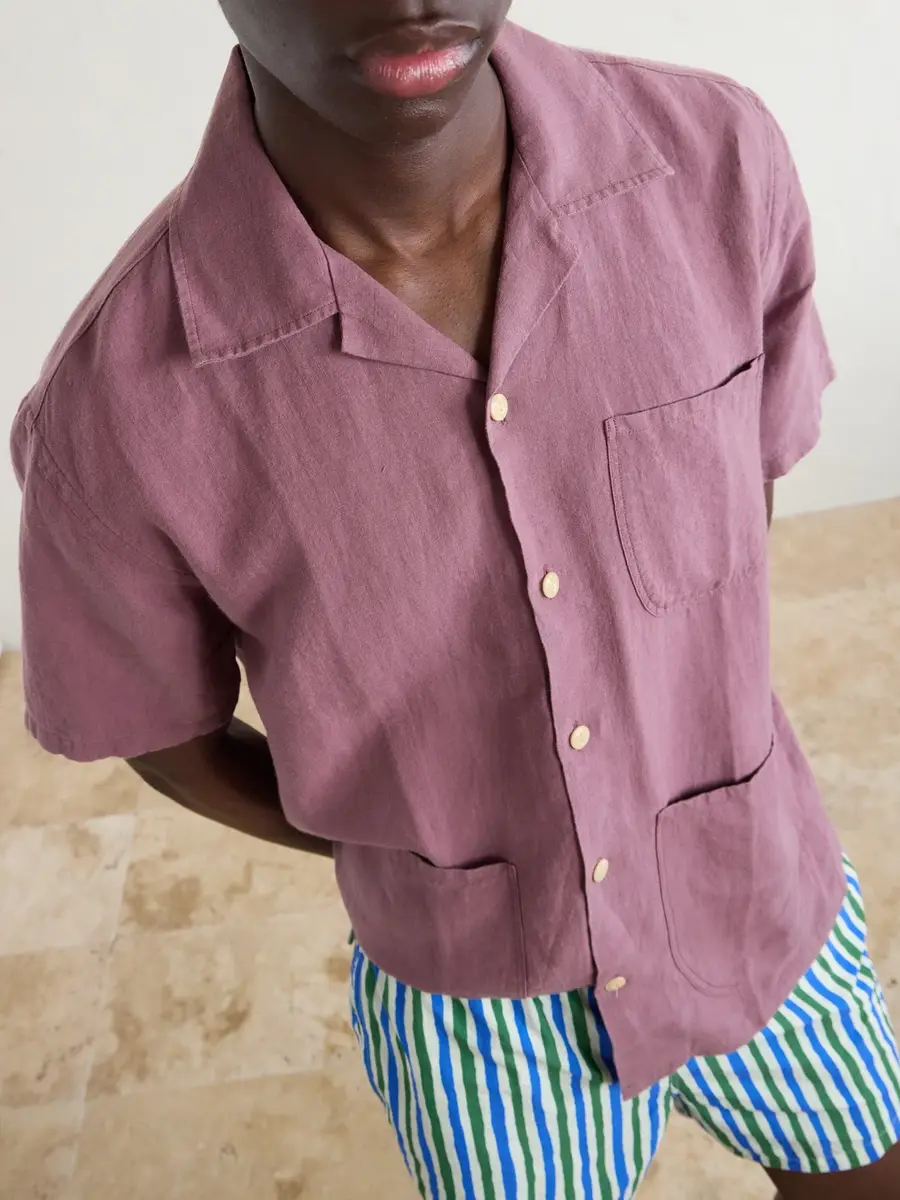 Drake's Camp-Collar Linen Shirt - Men | Thumbnail 5