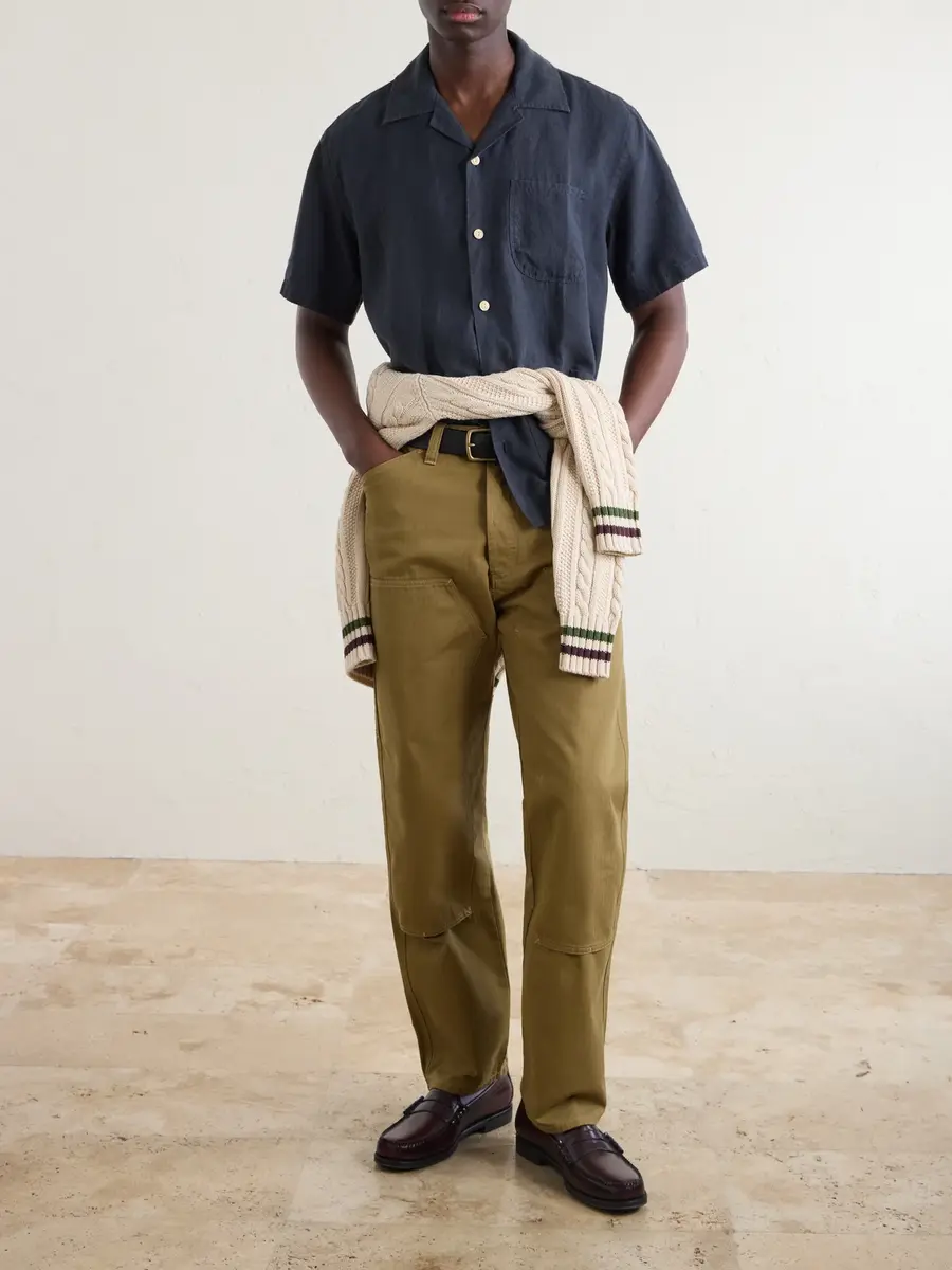 Drake's Carpenter Straight-Leg Cotton Cargo Trousers - Men | Thumbnail 2 Drake's Carpenter Straight-Leg Cotton Cargo Trousers - Men | Thumbnail 2