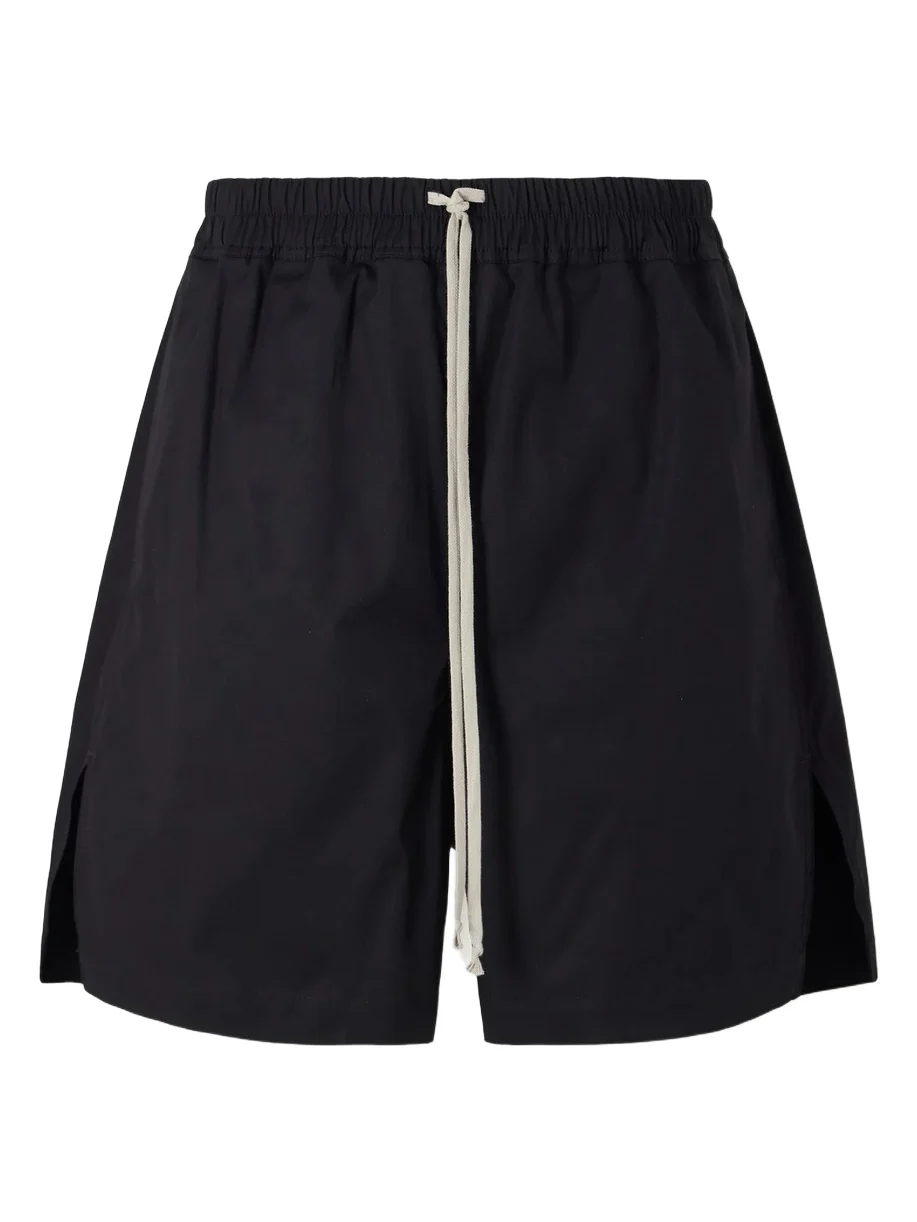 Rick Owens Boxer Straight-Leg Cotton-Blend Canvas Drawstring Shorts - Men