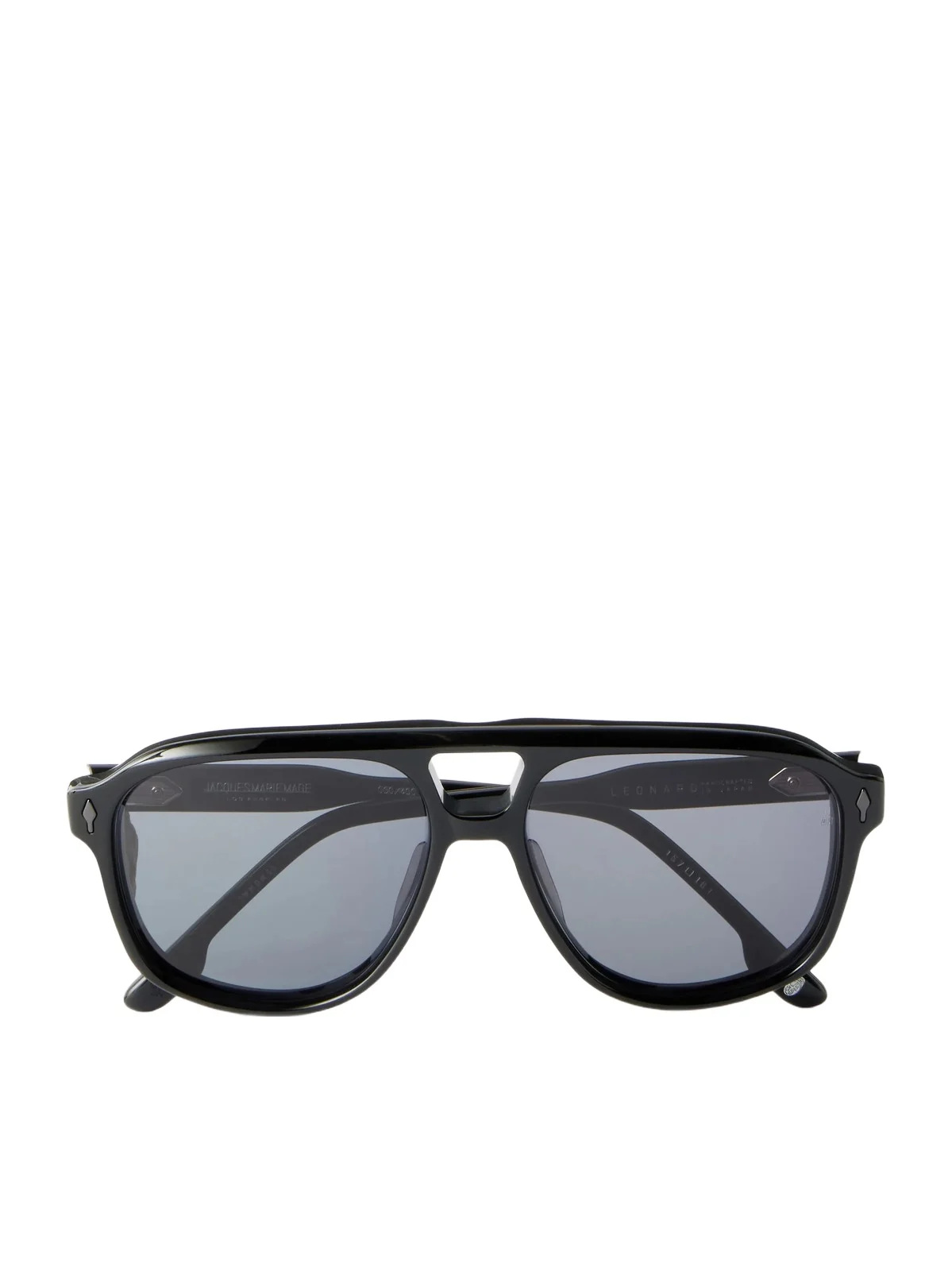 Leonard Double-Bridge Aviator-Style Acetate Sunglasses - Men Leonard Double-Bridge Aviator-Style Acetate Sunglasses - Men
