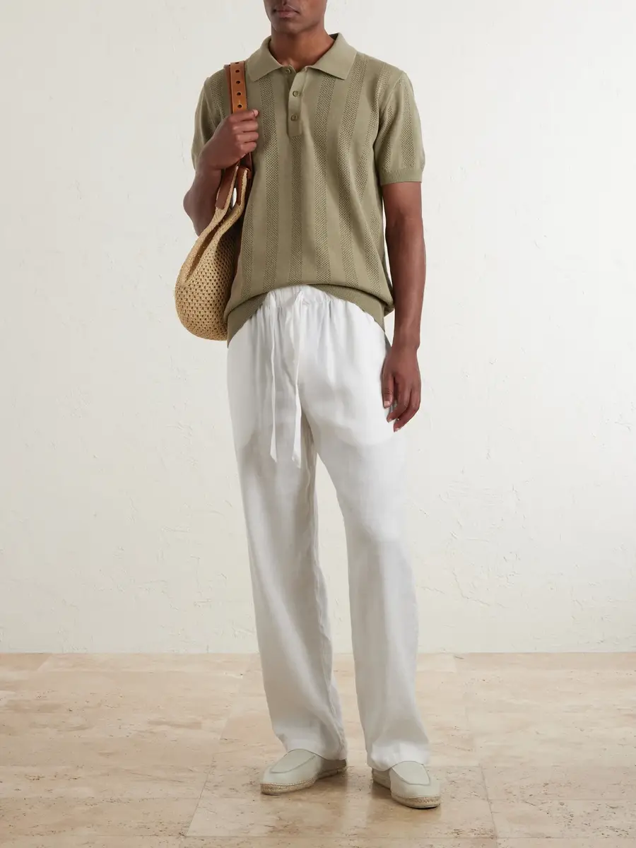 Frescobol Carioca Vidal Cotton Polo Shirt - Men | Thumbnail 2 Frescobol Carioca Vidal Cotton Polo Shirt - Men | Thumbnail 2