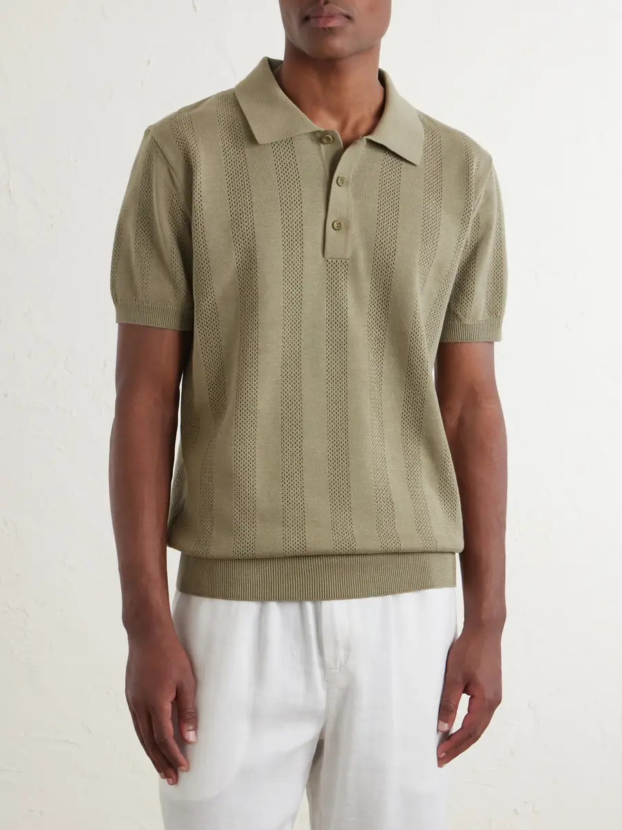 Frescobol Carioca Vidal Cotton Polo Shirt - Men | Thumbnail 3 Frescobol Carioca Vidal Cotton Polo Shirt - Men | Thumbnail 3