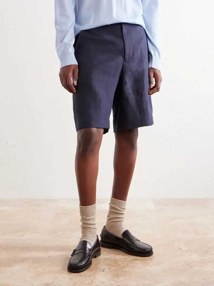 Paul Smith Straight-Leg Linen Shorts - Men | Thumbnail 3 Paul Smith Straight-Leg Linen Shorts - Men | Thumbnail 3