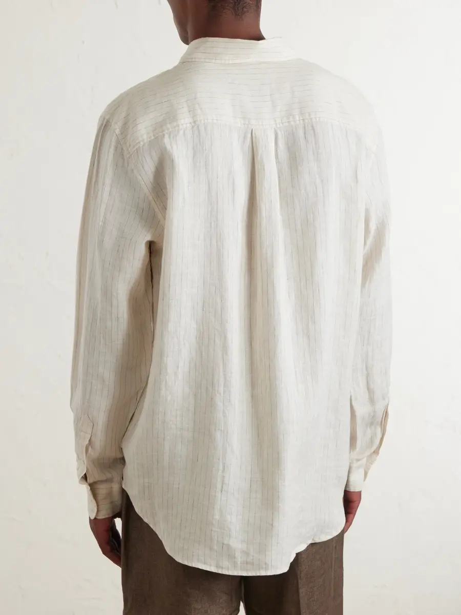 Frescobol Carioca Telles Striped Linen Shirt - Men | Thumbnail 4 Frescobol Carioca Telles Striped Linen Shirt - Men | Thumbnail 4