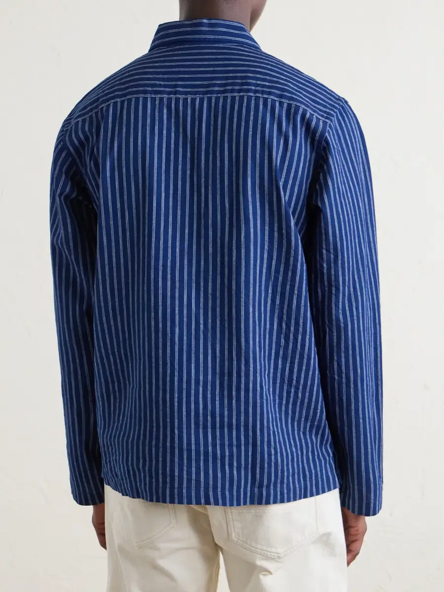 Drake's Striped Cotton Polo Shirt - Men | Thumbnail 4