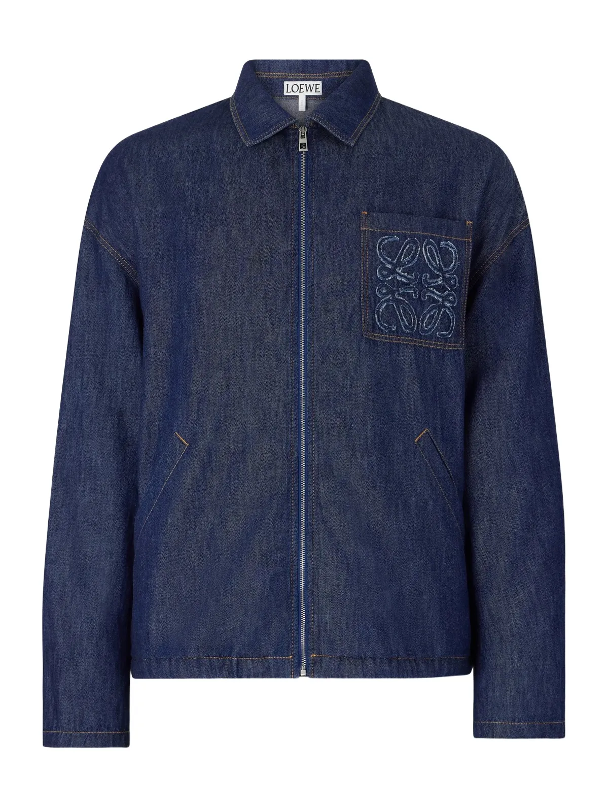 Anagram-Appliqué Cotton Chambray Jacket - Men