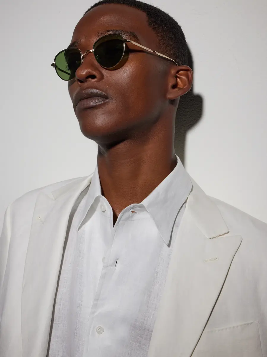 Garrett Leight California Optical Wells J Round-Frame Gold-Tone Titanium Sunglasses - Men | Thumbnail 2 Garrett Leight California Optical Wells J Round-Frame Gold-Tone Titanium Sunglasses - Men | Thumbnail 2