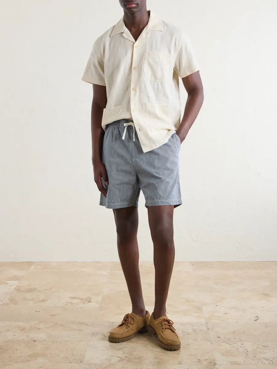Drake's Camp-Collar Linen Shirt - Men | Thumbnail 2