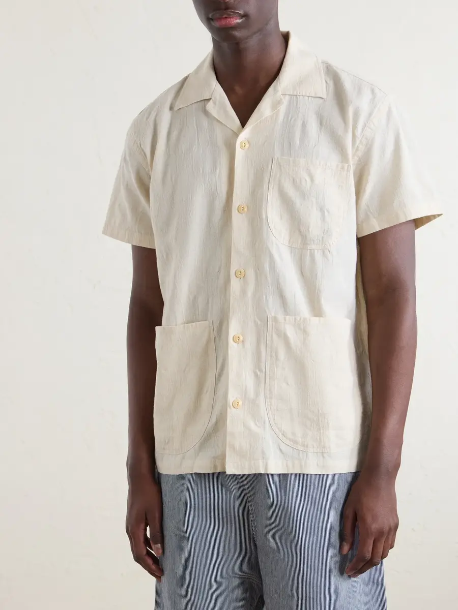 Drake's Camp-Collar Linen Shirt - Men | Thumbnail 3