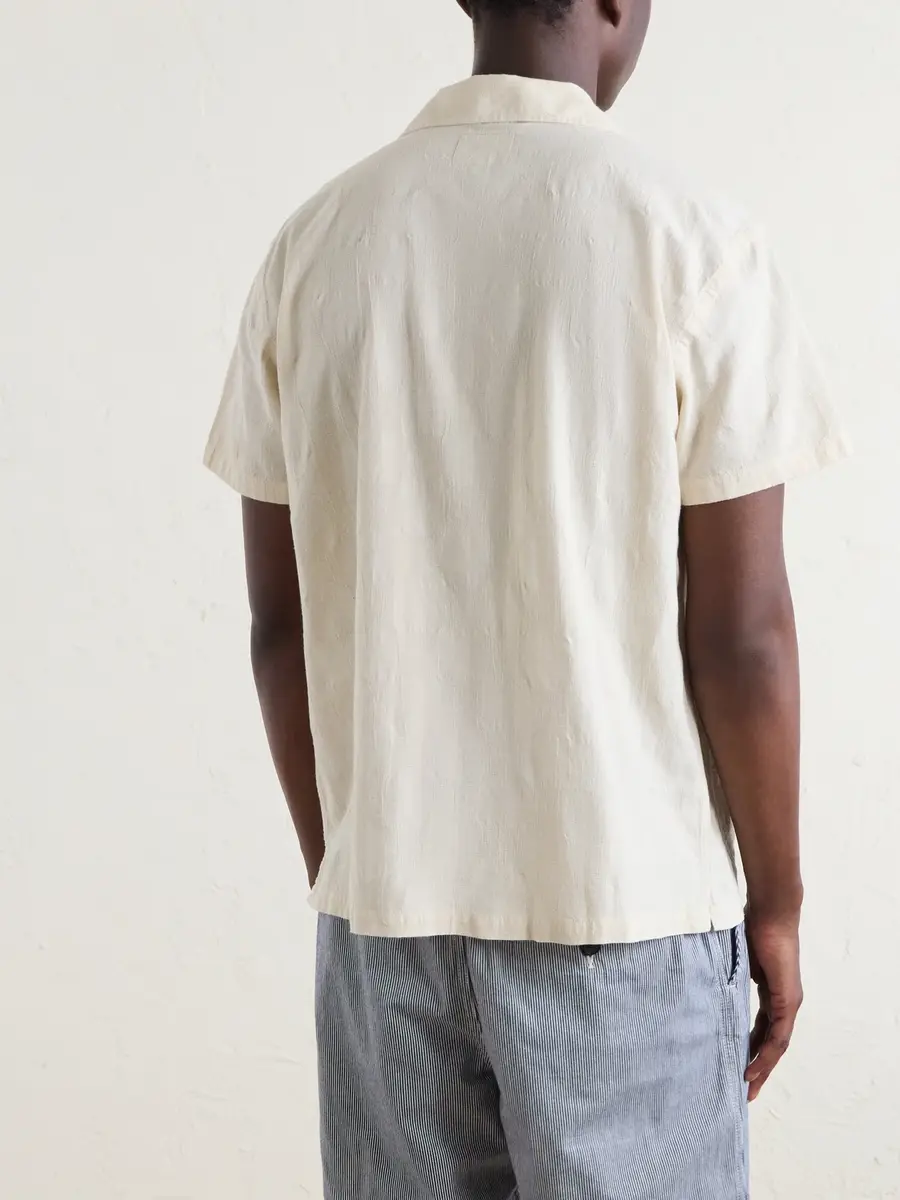 Drake's Camp-Collar Linen Shirt - Men | Thumbnail 4