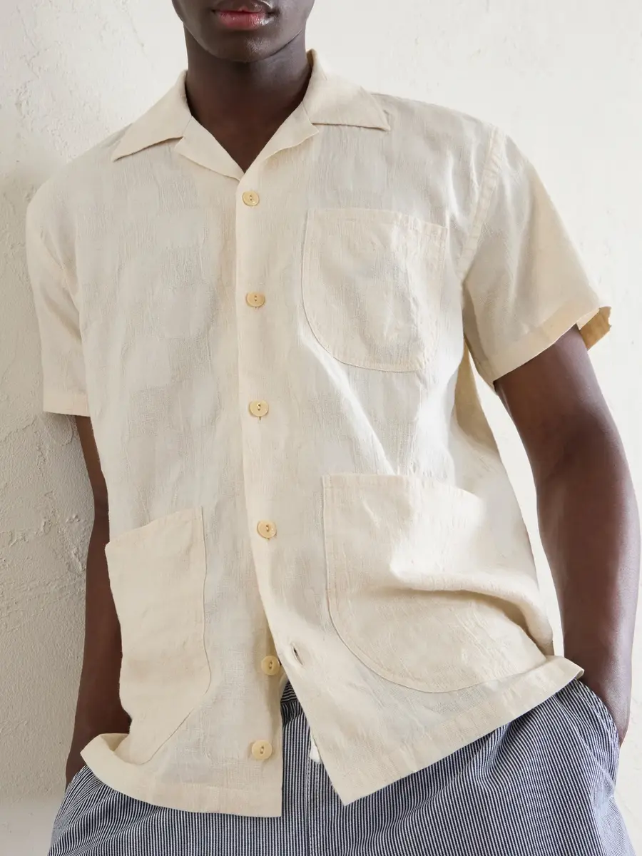 Drake's Camp-Collar Linen Shirt - Men | Thumbnail 6