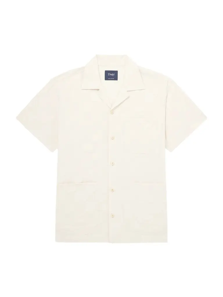 Drake's Camp-Collar Linen Shirt - Men | Image 1 Drake's Camp-Collar Linen Shirt - Men | Image 1