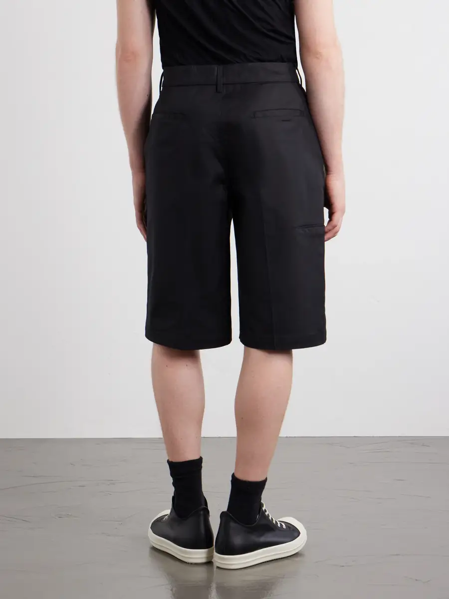 Rick Owens Straight-Leg Cotton-Blend Canvas Shorts - Men | Thumbnail 4 Rick Owens Straight-Leg Cotton-Blend Canvas Shorts - Men | Thumbnail 4