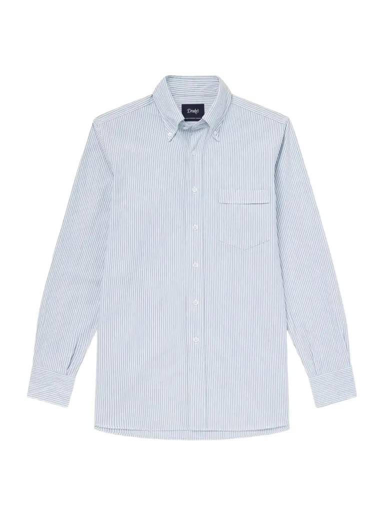 Drake's Button-Down Collar Striped Cotton Shirt - Men | Image 1 Drake's Button-Down Collar Striped Cotton Shirt - Men | Image 1
