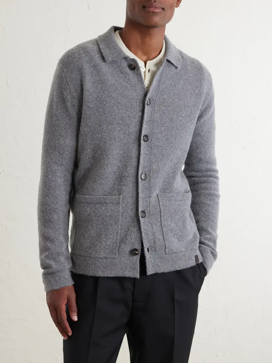Slowear Zanone Bouclé Wool-Blend Cardigan - Men | Thumbnail 3 Slowear Zanone Bouclé Wool-Blend Cardigan - Men | Thumbnail 3