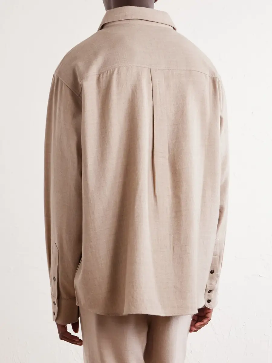 The Elder Statesman Wool and Cashmere-Blend Shirt - Men | Thumbnail 4 The Elder Statesman Wool and Cashmere-Blend Shirt - Men | Thumbnail 4