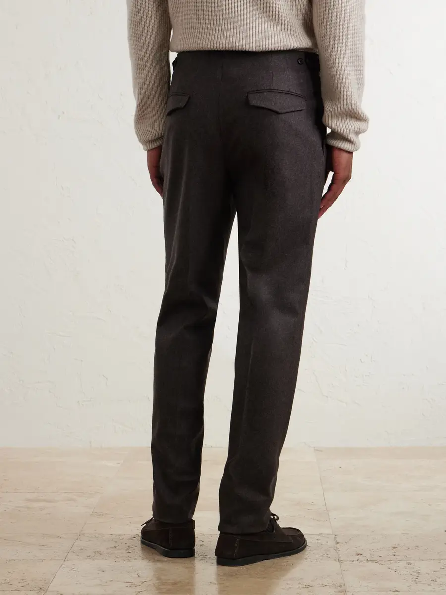 Slowear Incotex Tapered Pleated Wool and Cashmere-Blend Suit Trousers - Men | Thumbnail 4 Slowear Incotex Tapered Pleated Wool and Cashmere-Blend Suit Trousers - Men | Thumbnail 4