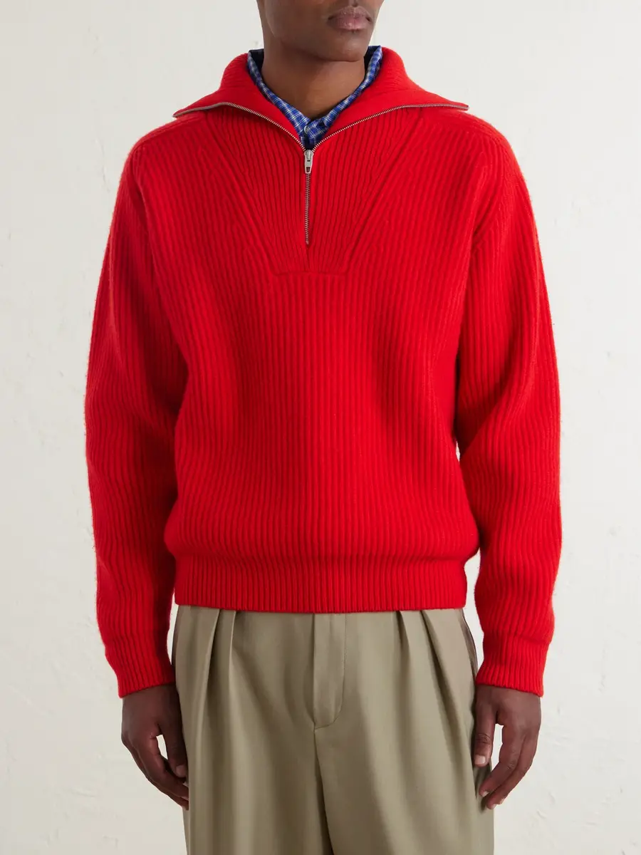 Jil Sander Ribbed Wool Zip-Up Sweater - Men | Thumbnail 3 Jil Sander Ribbed Wool Zip-Up Sweater - Men | Thumbnail 3