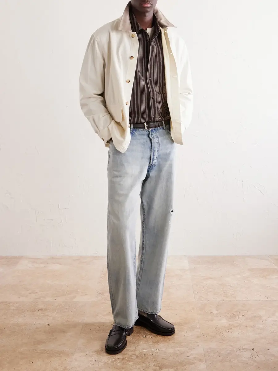 Frame Suede-Trimmed Cotton-Blend Jacket - Men | Thumbnail 2