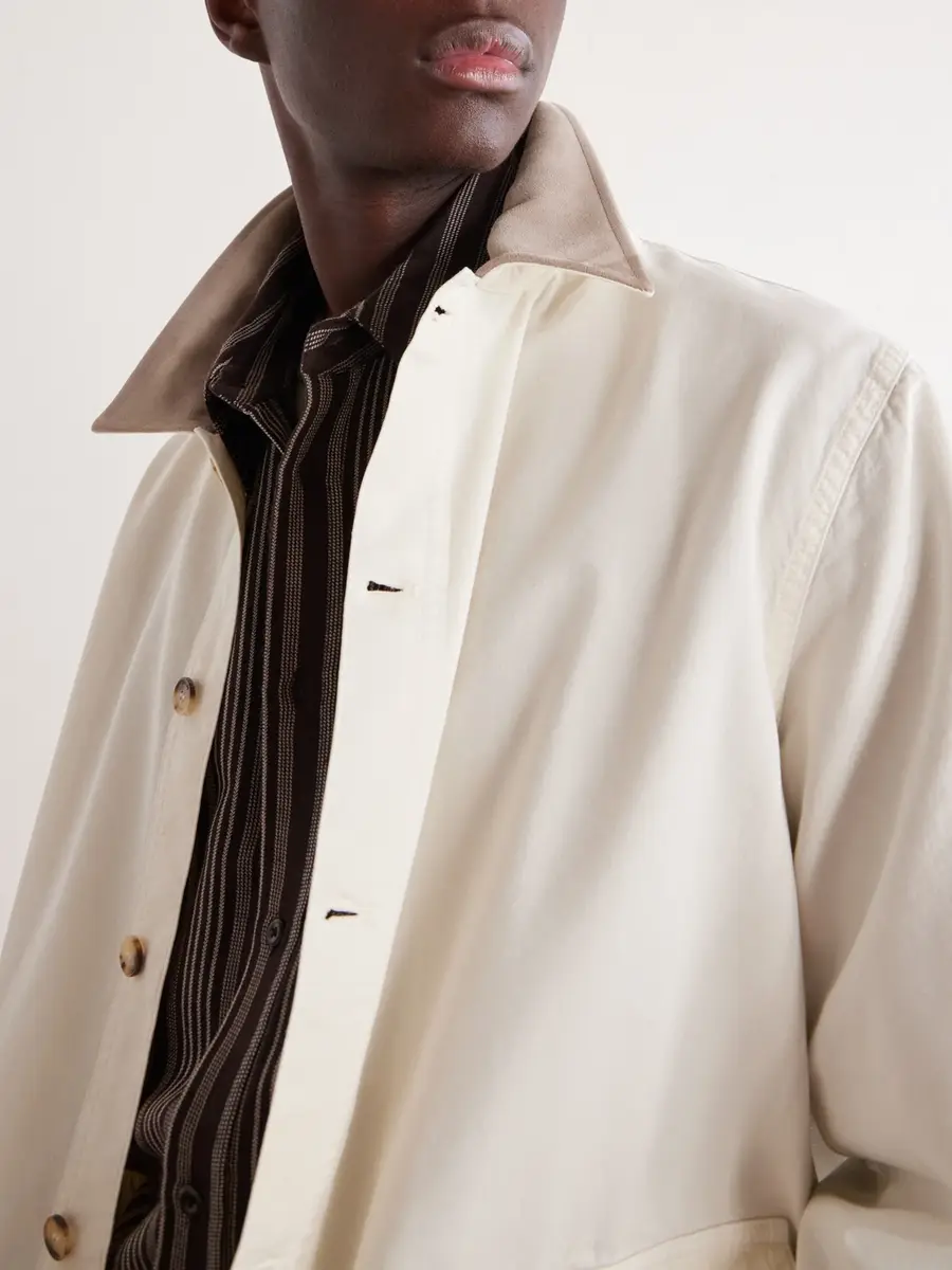 Frame Suede-Trimmed Cotton-Blend Jacket - Men | Thumbnail 5
