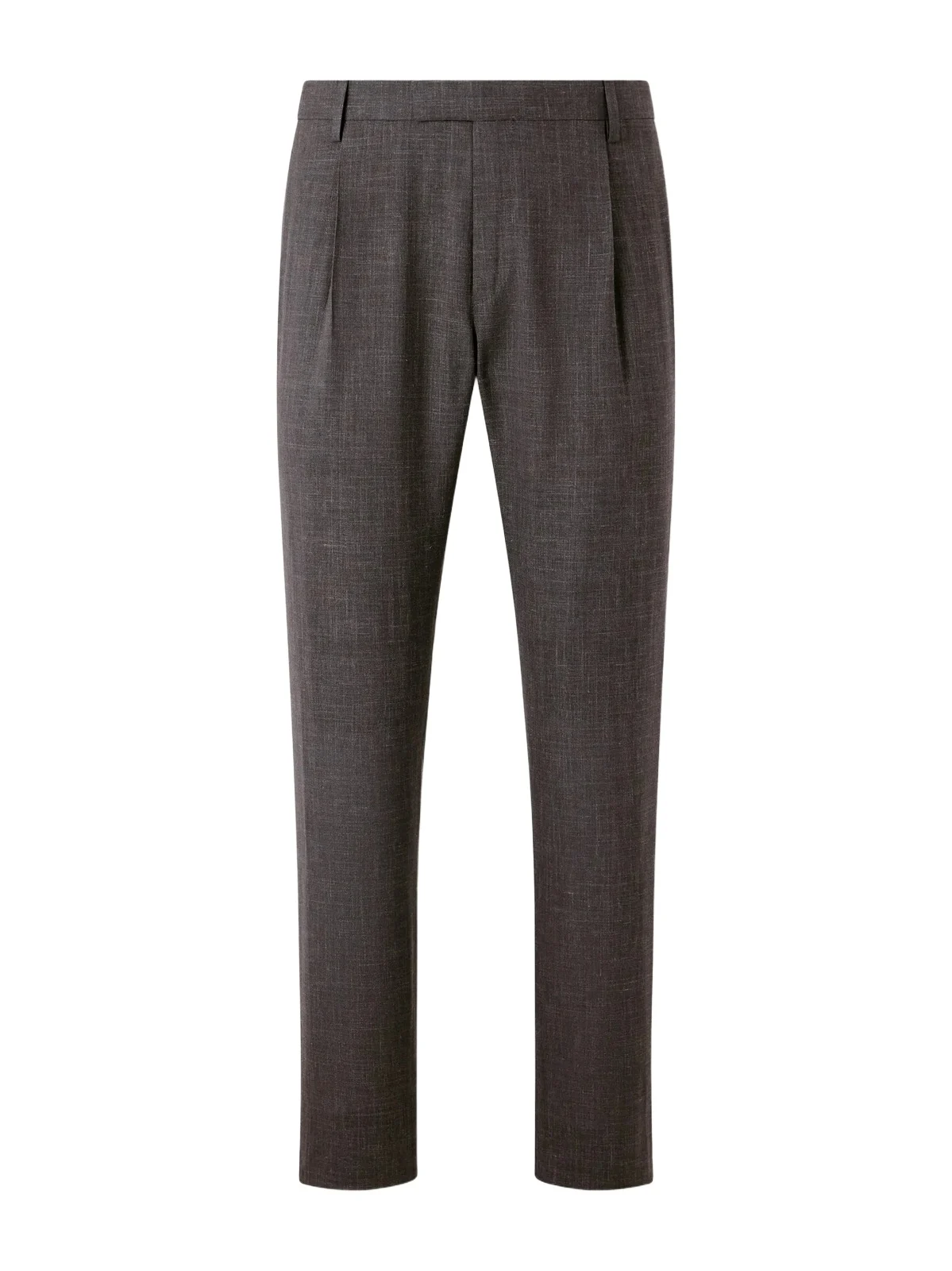 Straight-Leg Pleated Wool, Silk and Linen-Blend Suit Trousers - Men Straight-Leg Pleated Wool, Silk and Linen-Blend Suit Trousers - Men
