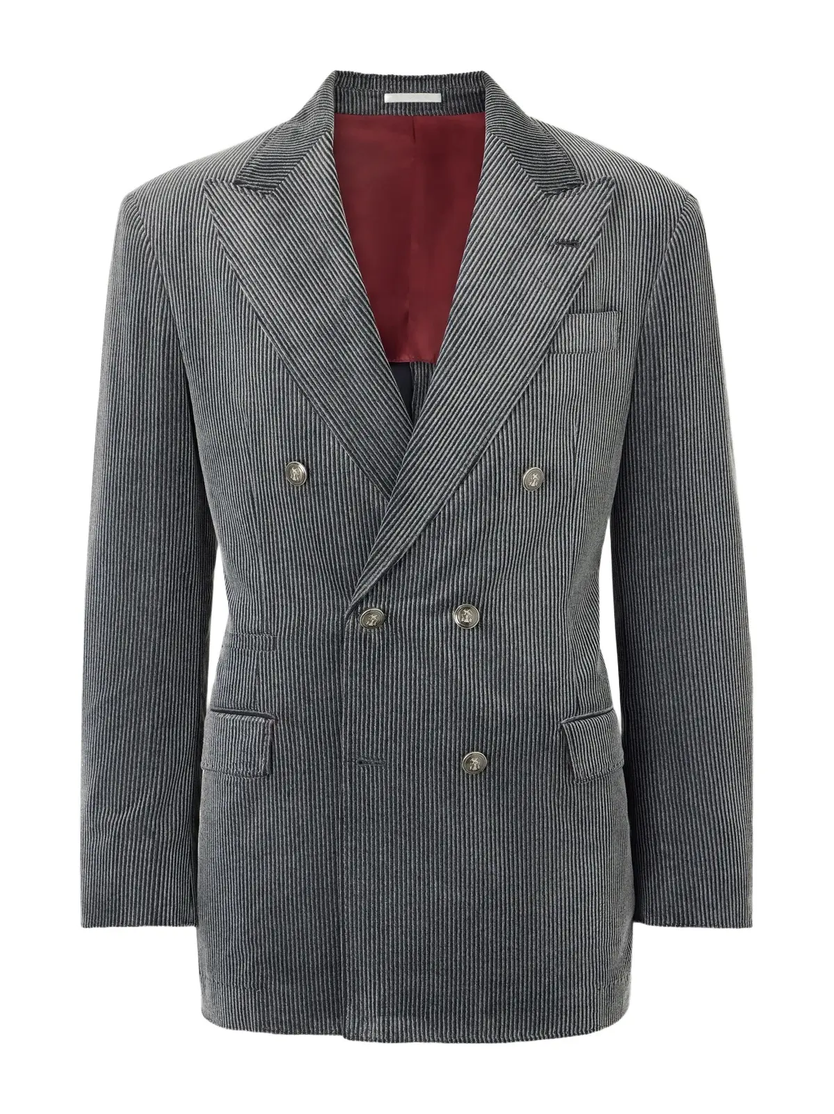 Brunello Cucinelli Slim-Fit Double-Breasted Cotton-Corduroy Suit Jacket - Men