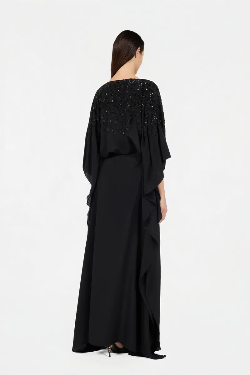 Roberto Cavalli Silk Maxi Dress with Embellished Detail | Thumbnail 3