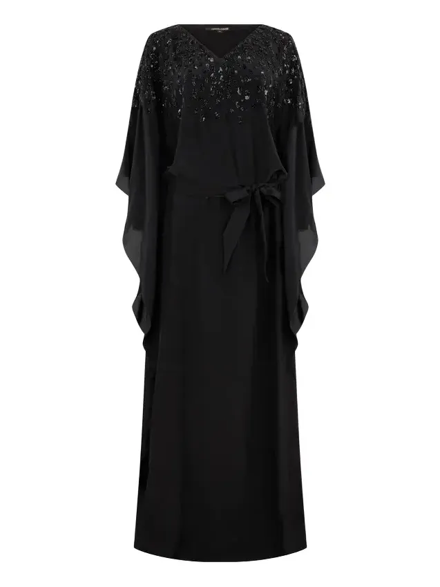 Silk Maxi Dress with Embellished Detail Silk Maxi Dress with Embellished Detail