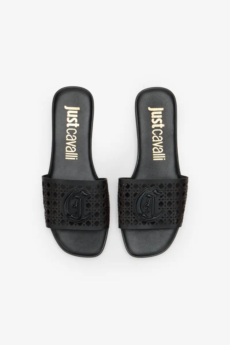 Roberto Cavalli Sandal with Logo Detail | Thumbnail 4 Roberto Cavalli Sandal with Logo Detail | Thumbnail 4