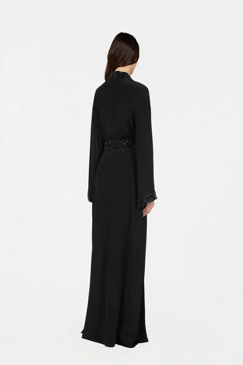 Roberto Cavalli Silk Maxi Dress with Embellished Detail | Thumbnail 3