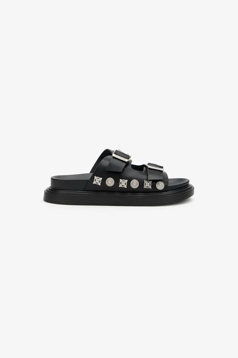 Roberto Cavalli Sandal in Leather with Embellishments | Thumbnail 2