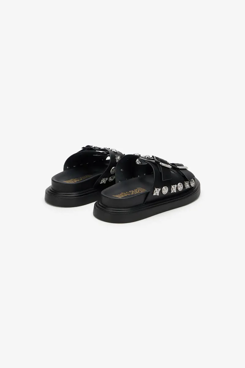 Roberto Cavalli Sandal in Leather with Embellishments | Thumbnail 3