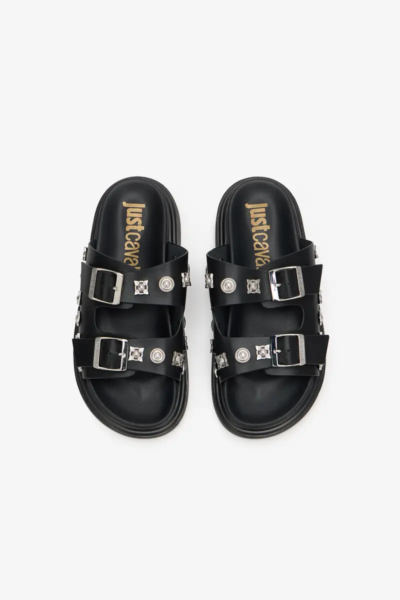 Roberto Cavalli Sandal in Leather with Embellishments | Thumbnail 4