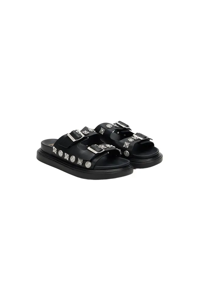 Sandal in Leather with Embellishments Sandal in Leather with Embellishments