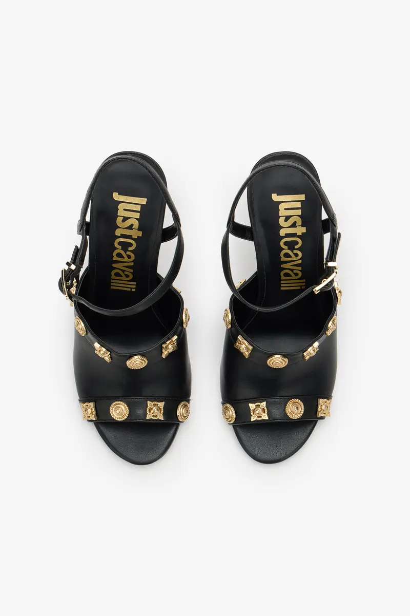 Roberto Cavalli Sandal in Leather with Embellishments | Thumbnail 4