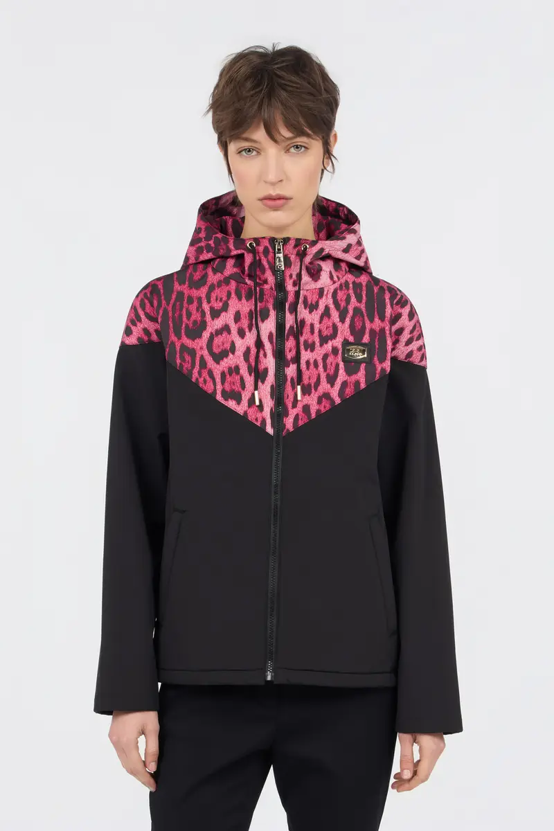 Roberto Cavalli Hooded Bomber Jacket in Leopard Print | Thumbnail 2