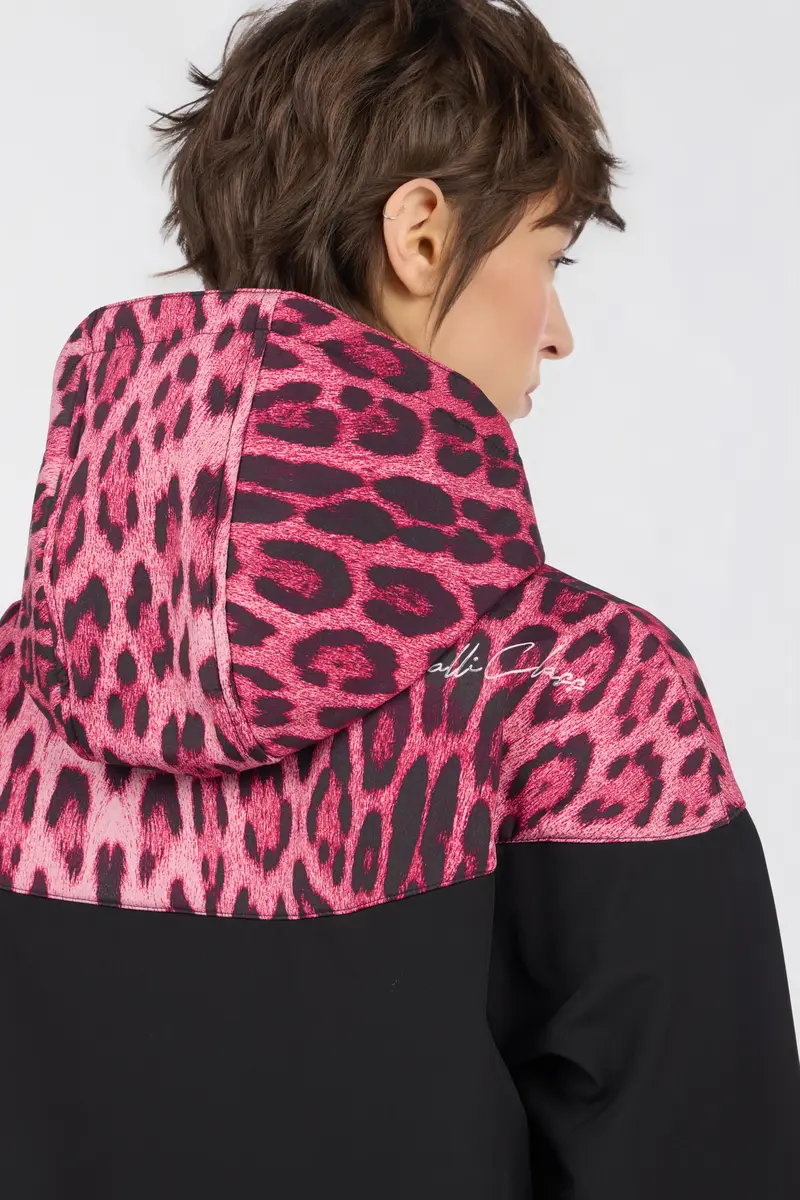 Roberto Cavalli Hooded Bomber Jacket in Leopard Print | Thumbnail 5